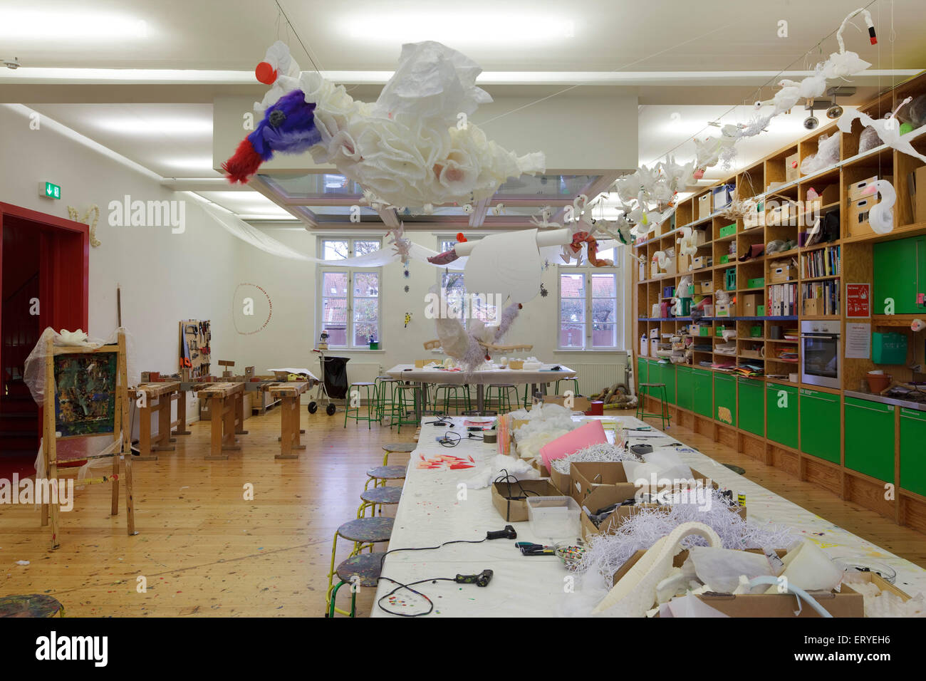 Salle d'art dans le domaine de la Chambre. Centre Culturel de Nicolai, Kolding, Danemark. Architecte : Dorte Mandrup Arkitekter, 2008. Banque D'Images
