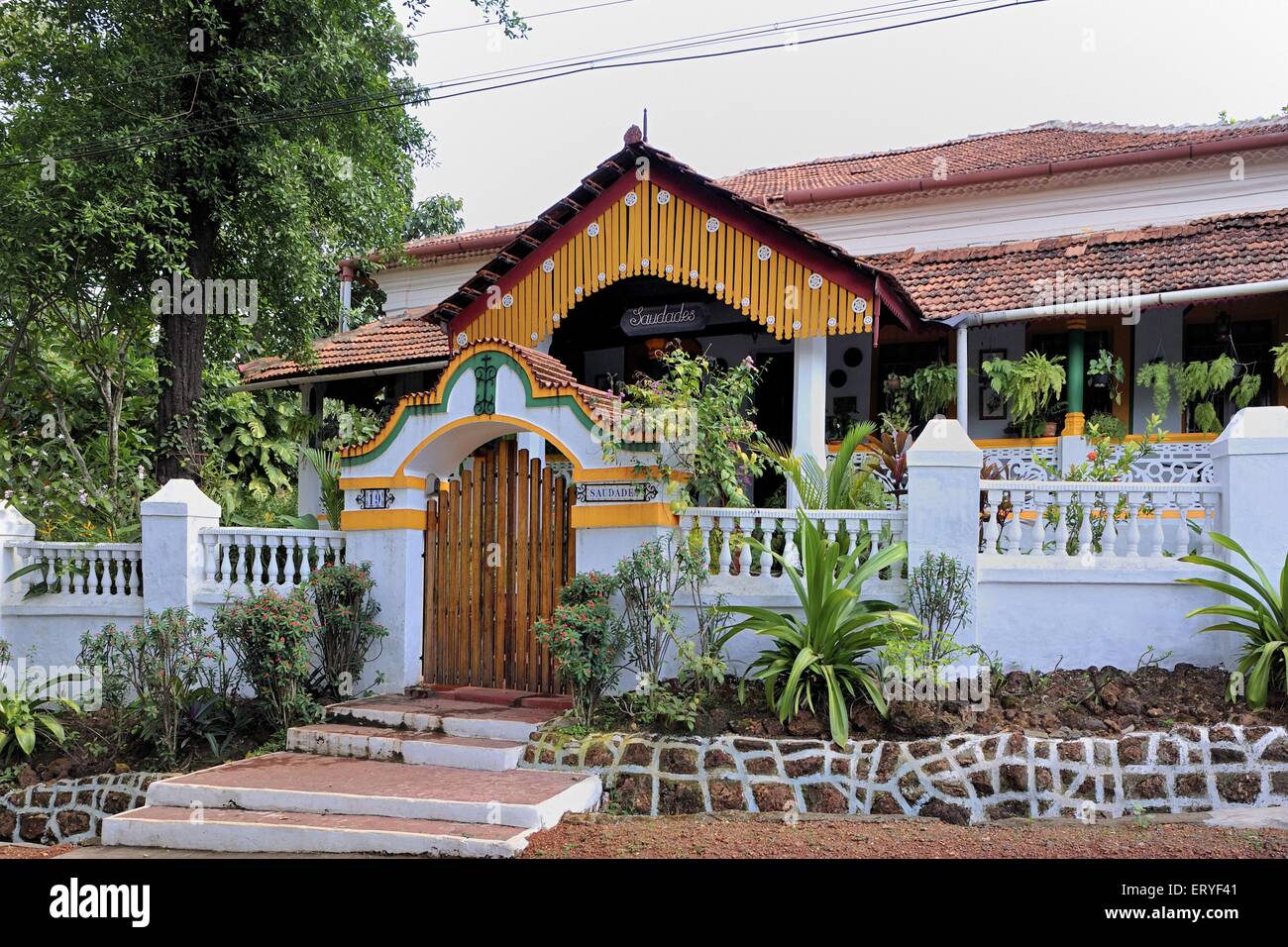 Ancienne maison dans Old Goa ; Goa , Inde , asie Banque D'Images