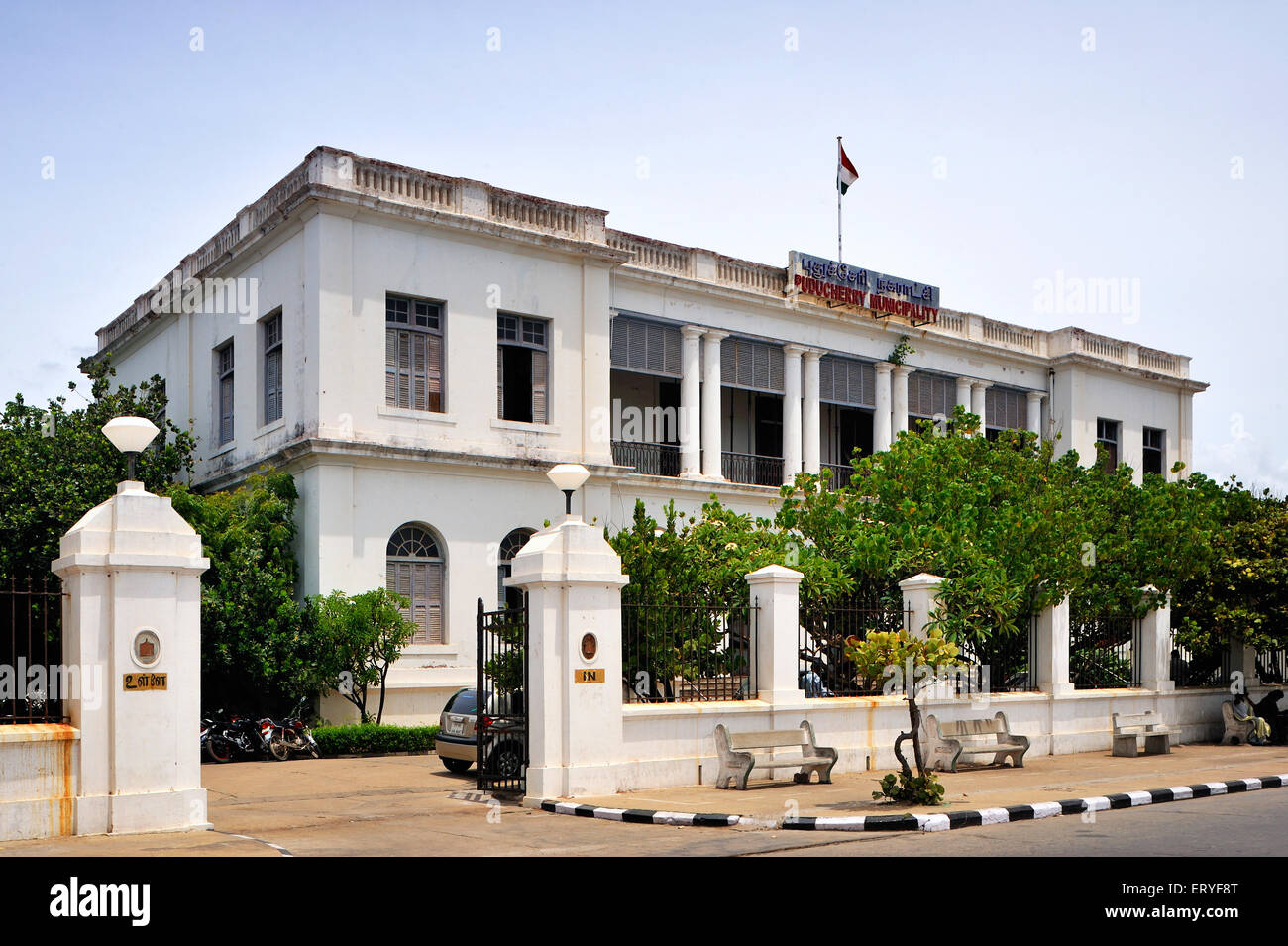 Bureau de la municipalité ; Pondichéry ; Puducherry ; territoire de l'Union ; Inde ; asie Banque D'Images