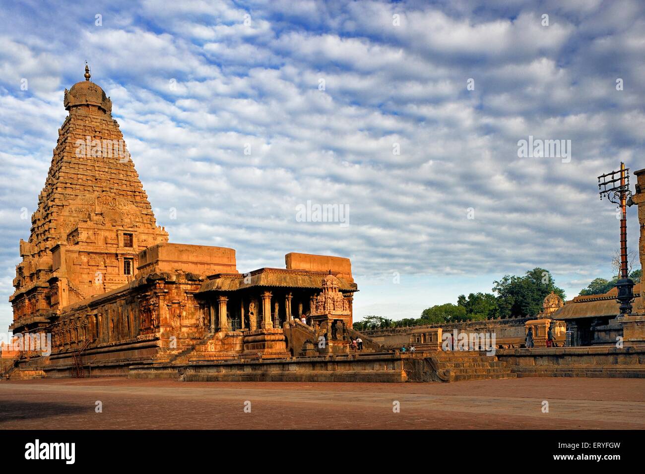 Temple de Brihadeeswara, Temple de Brihadishvara, Thanjai Periya Kovil, Rajarajeswaram, Tanjore, Thanjavur, Tamil Nadu, Inde, Asie, Indien, Asiatique Banque D'Images