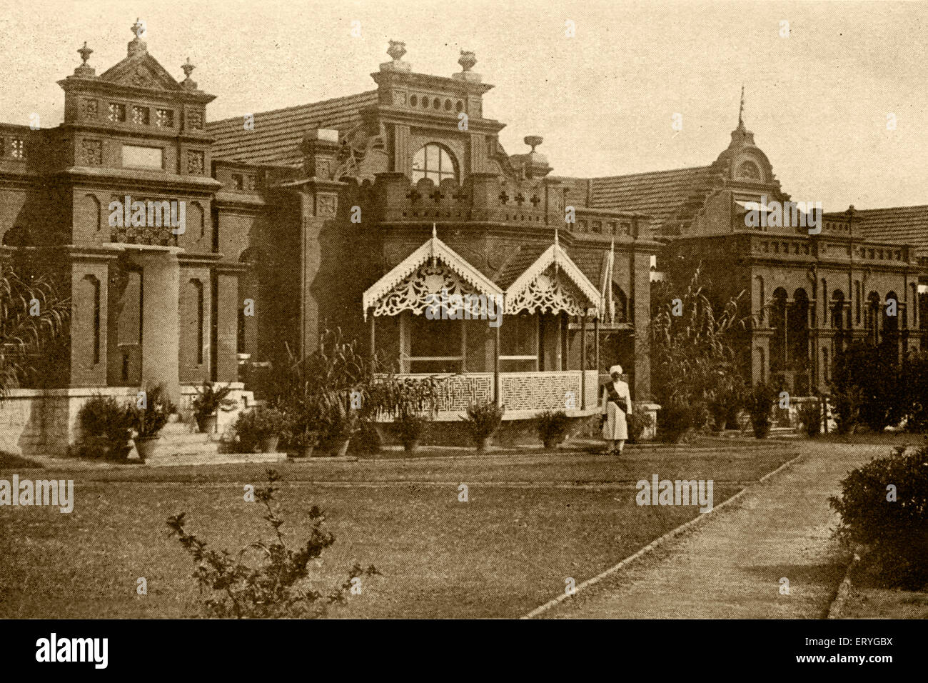 Vieille photo vintage des années 1900 de Bowring et Lady Curzon Hospital Bangalore Bengaluru Karnataka Inde Banque D'Images