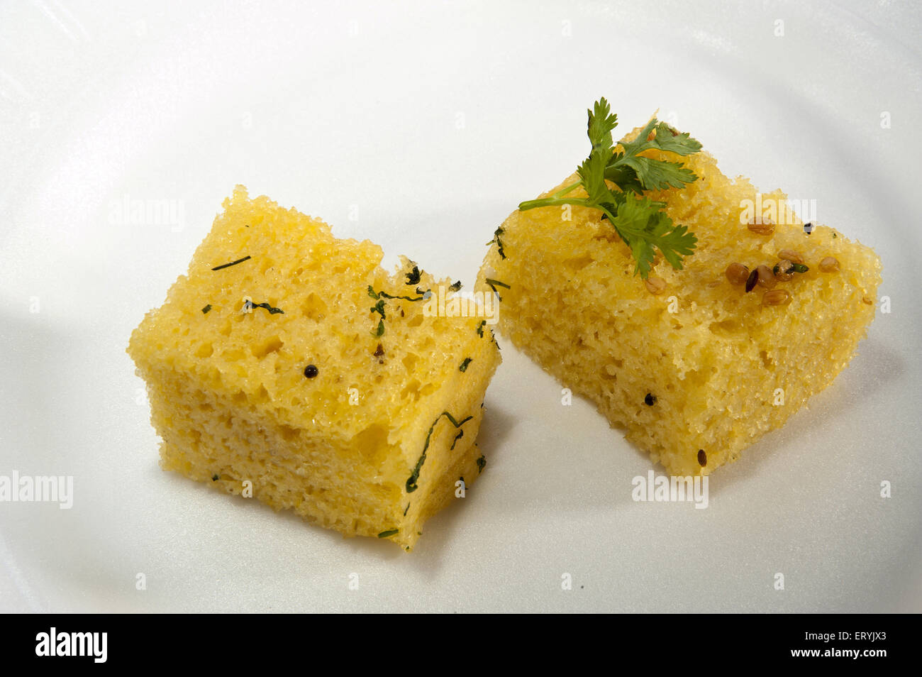 Dhokla indien Banque D'Images