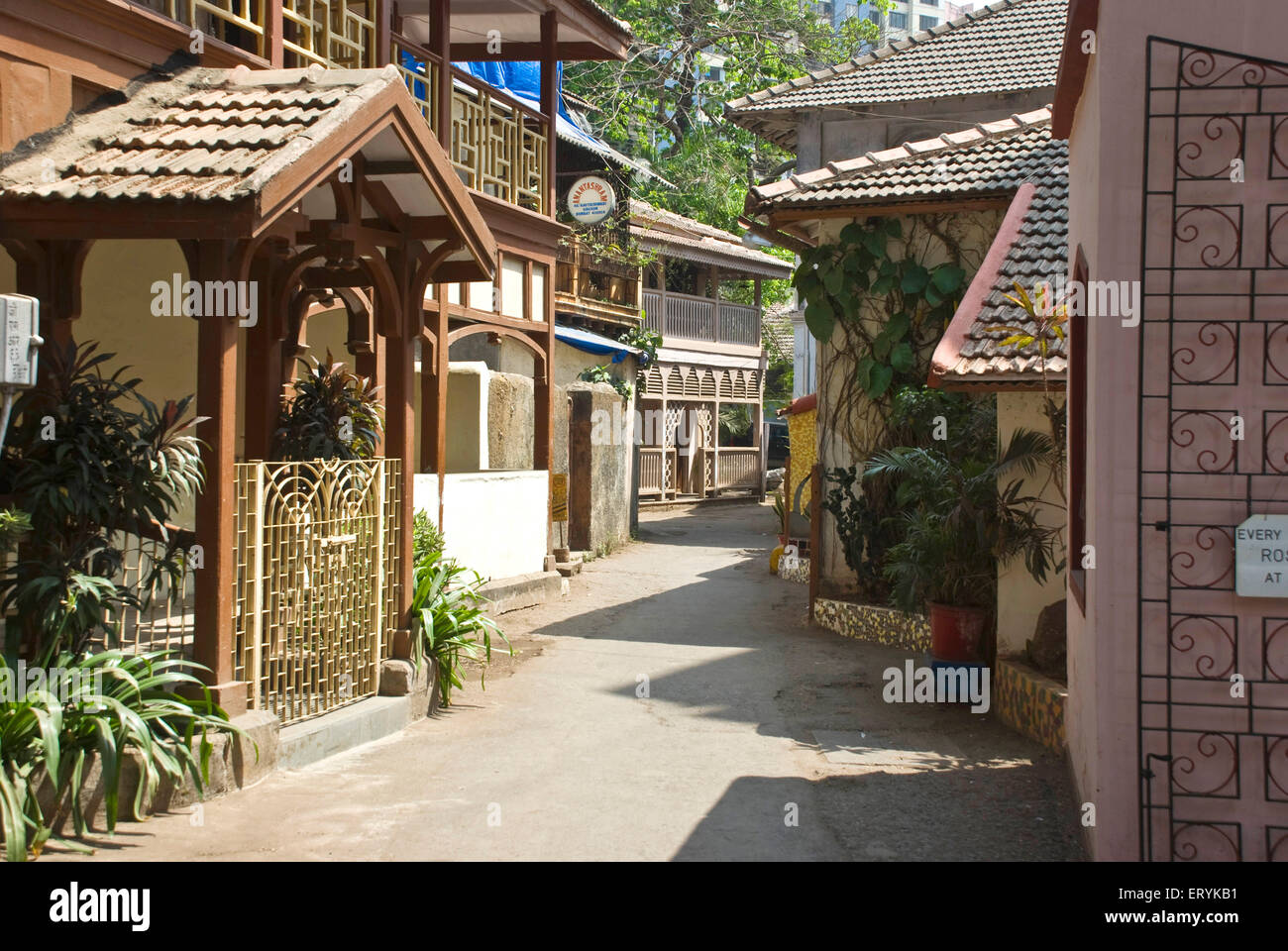 Dans Khotachi Girgaum rue Wadi Bombay Mumbai Maharashtra Inde Banque D'Images