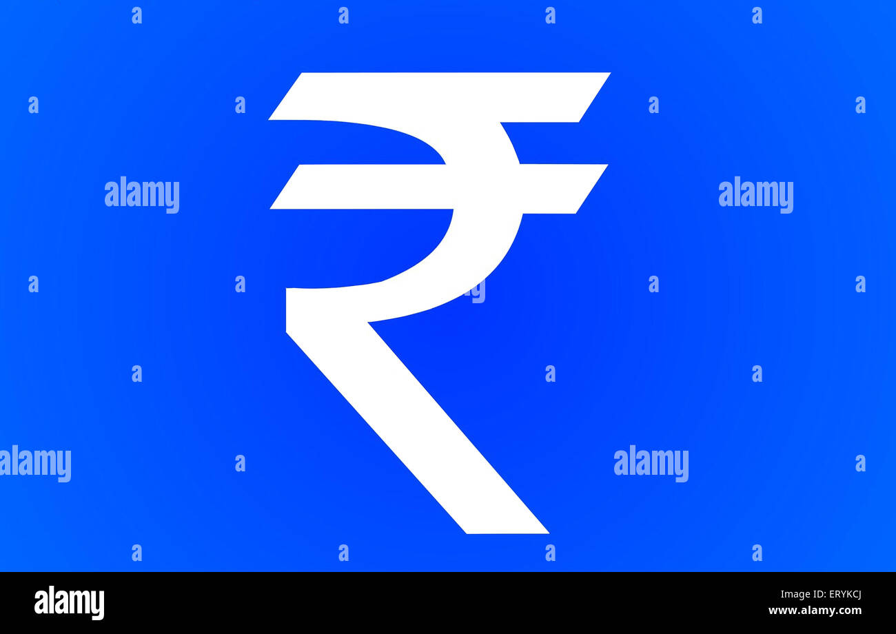 Symbole de devise indienne Roupie indienne mumbai maharashtra Inde Banque D'Images