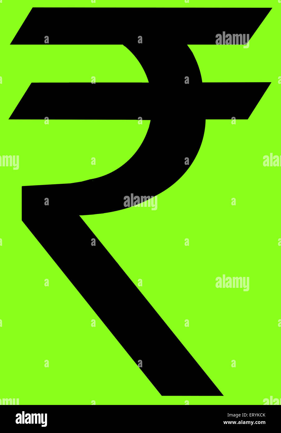 Symbole de devise indienne Roupie indienne mumbai maharashtra Inde Banque D'Images