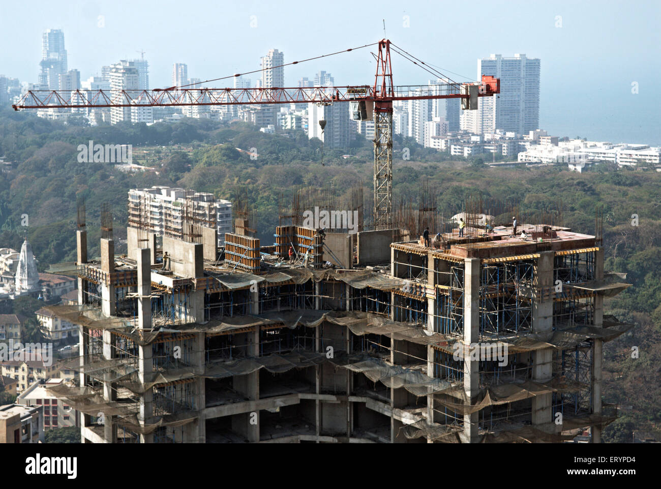 Construction de grande hauteur ; Bombay Mumbai Maharashtra ; Inde ; 25 Janvier 2009 Banque D'Images