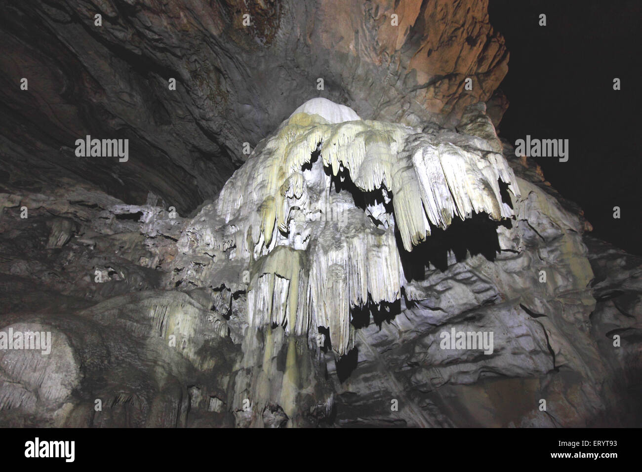 Grottes de Borra , Borra Guhalu , collines d'Ananthagiri , Vallée d'Aruku , Visakhapatnam , Andhra Pradesh , Inde , Asie Banque D'Images