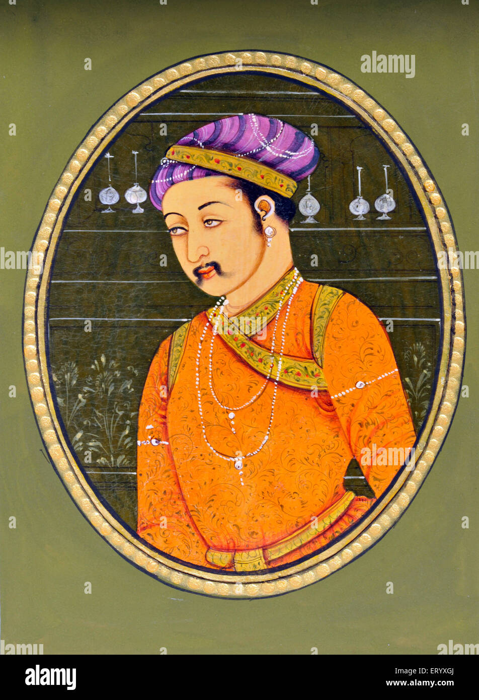 Peinture de l'Empereur Jahangir Inde Asie Banque D'Images