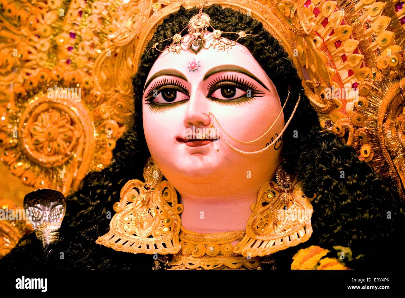 La Déesse Durga puja ; Chandannagore ; Jagadhatri ; festival ; Calcutta Inde Bengale occidental ; Banque D'Images