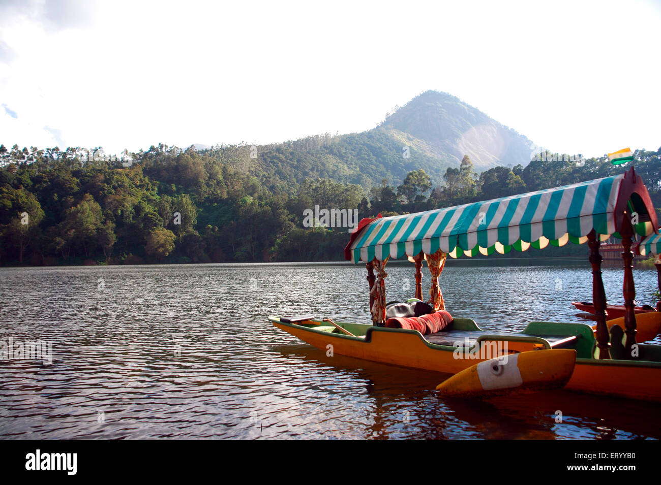 Lac du barrage de Kundala , Munnar , station de montagne , district d'Idukki , montagne des Ghats occidentaux , Kerala , Inde , Asie Banque D'Images