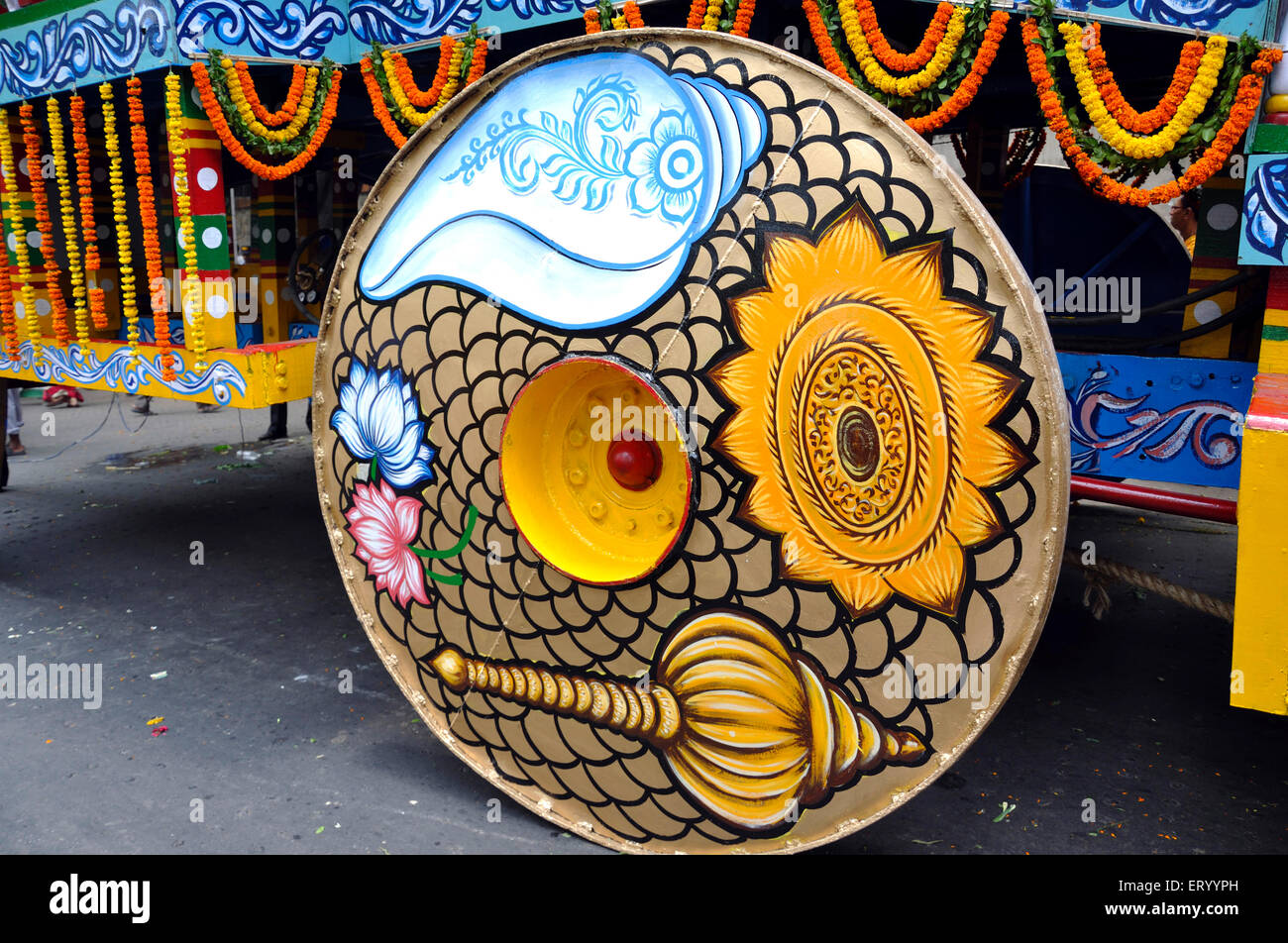 Modèle de roue à Puri Orissa ; Inde ; Banque D'Images