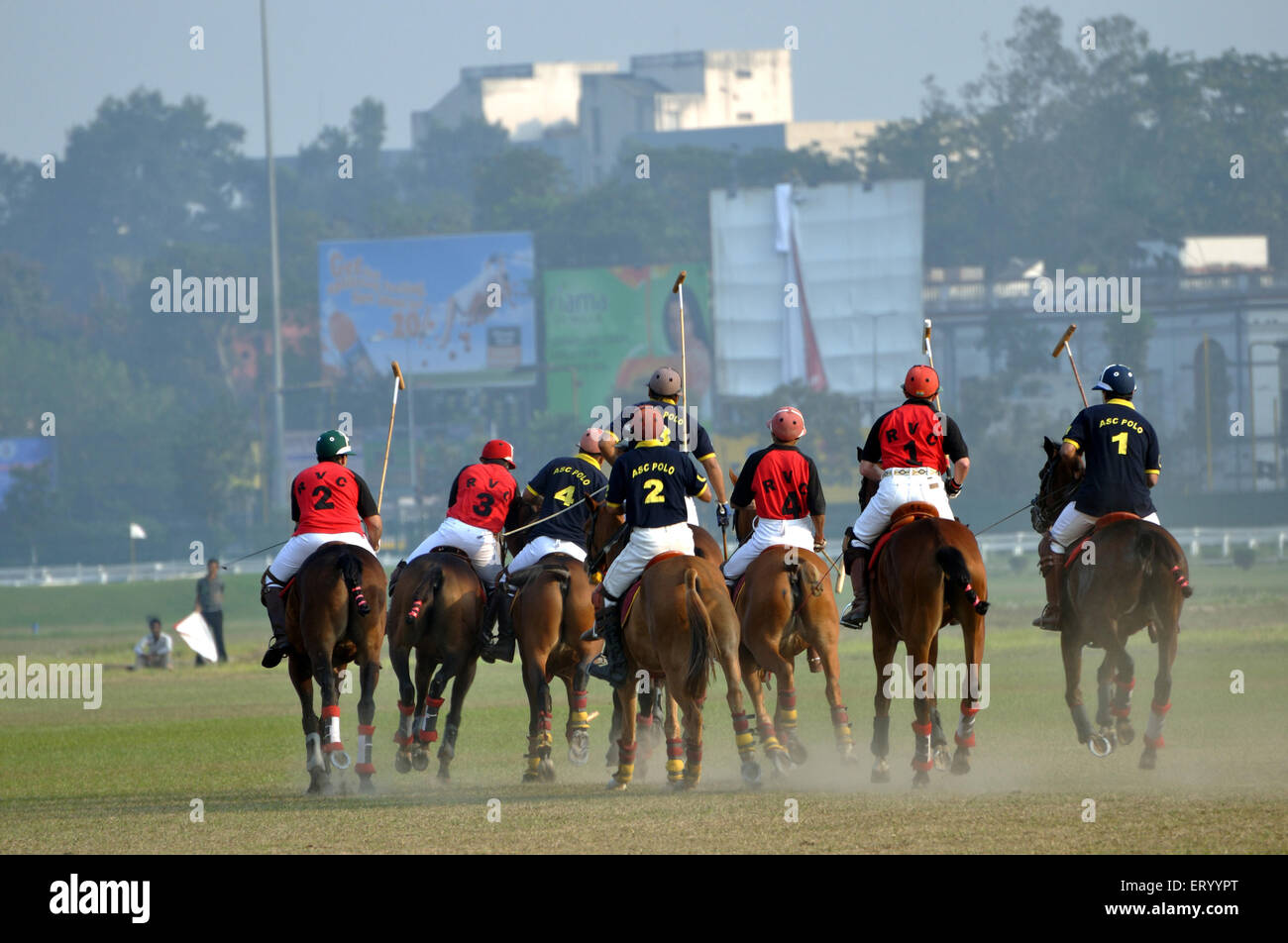 Polo match ; Calcutta Kolkata ; l'ouest du Bengale en Inde ; Banque D'Images