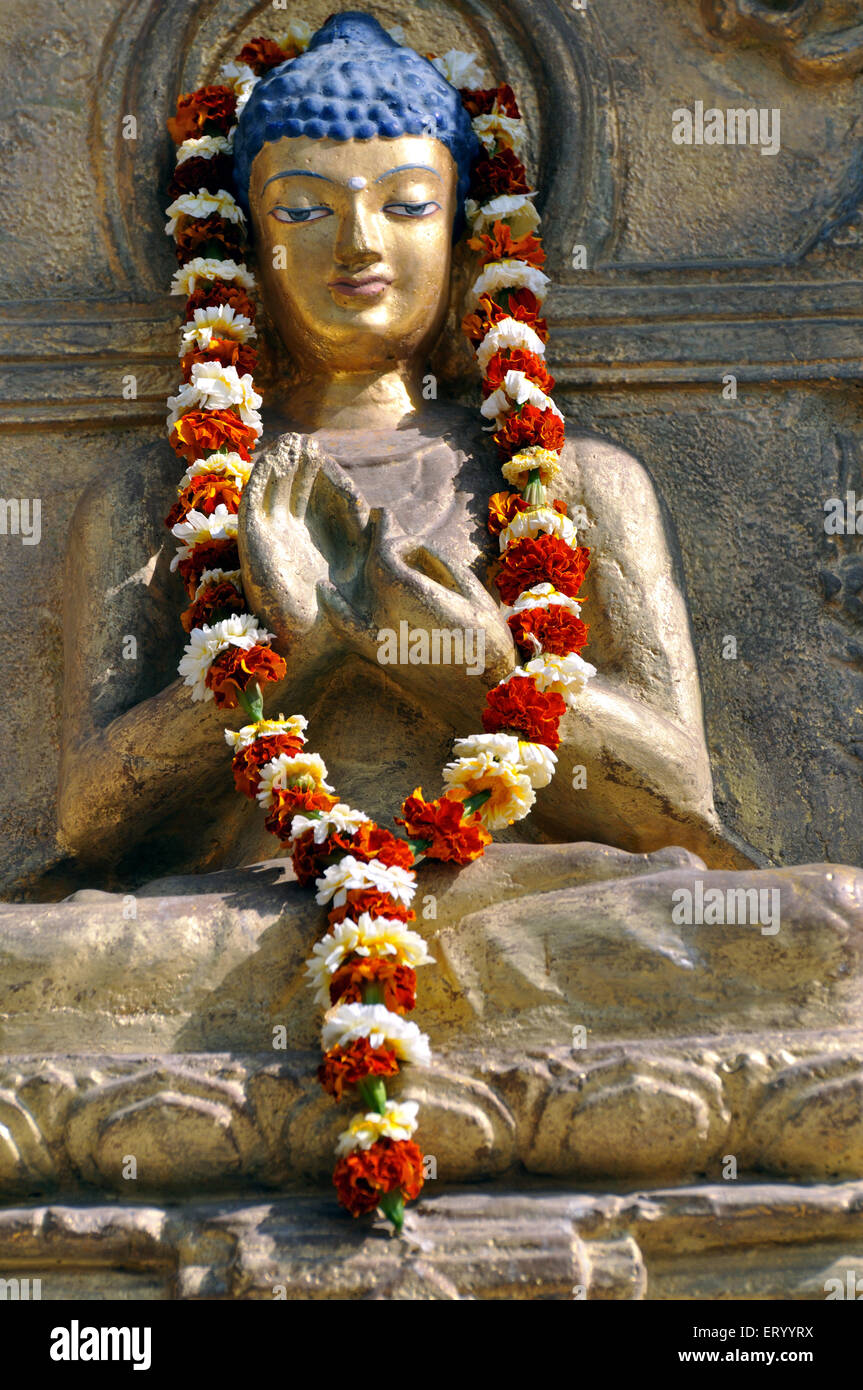 L'idole de Bouddha à Bodhgaya temple ; Bihar en Inde ; Banque D'Images