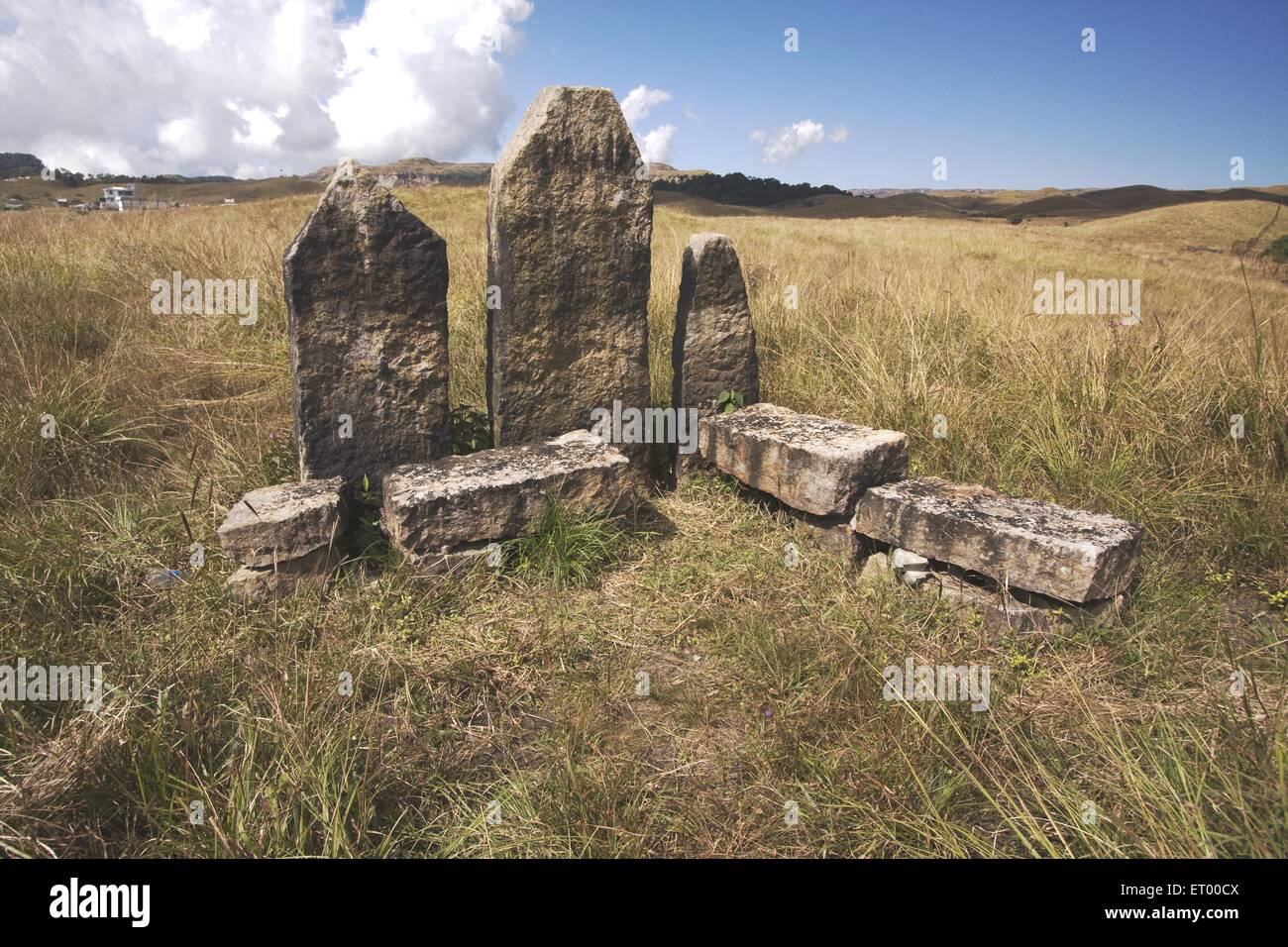 Tombstones , Cherrapunji , Sohra , Shillong , East Khasi Hills , Meghalaya , Inde , asie Banque D'Images