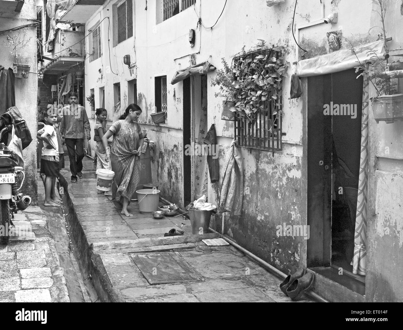 Dans Devnar Bhatwadi et habitants des taudis ; Bombay Mumbai Maharashtra ; Inde ; Banque D'Images