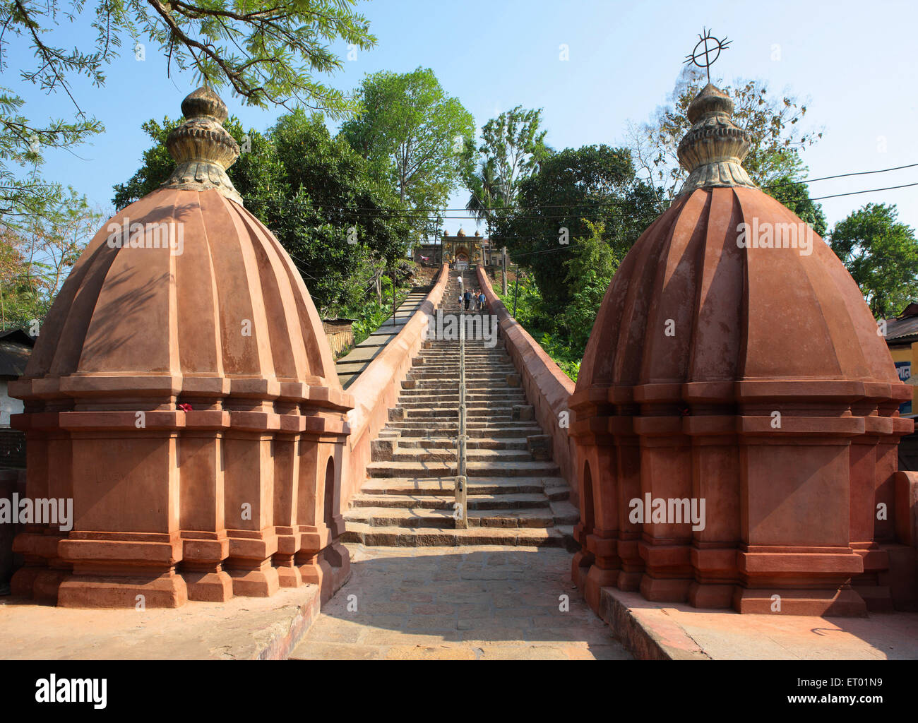 Hayagriva Temple Madhava, entrée, Shri Shri Hayagriv Madhavv Mandir, colline de Monikut, Hajo, district de Kamrup, Gauhati, Guwahati, Assam, Inde, Asie Banque D'Images