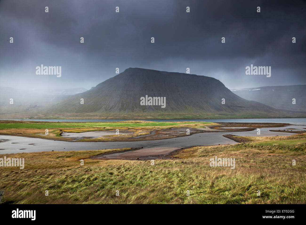 Paysage serein, Islande, Fjords de l'Ouest Banque D'Images