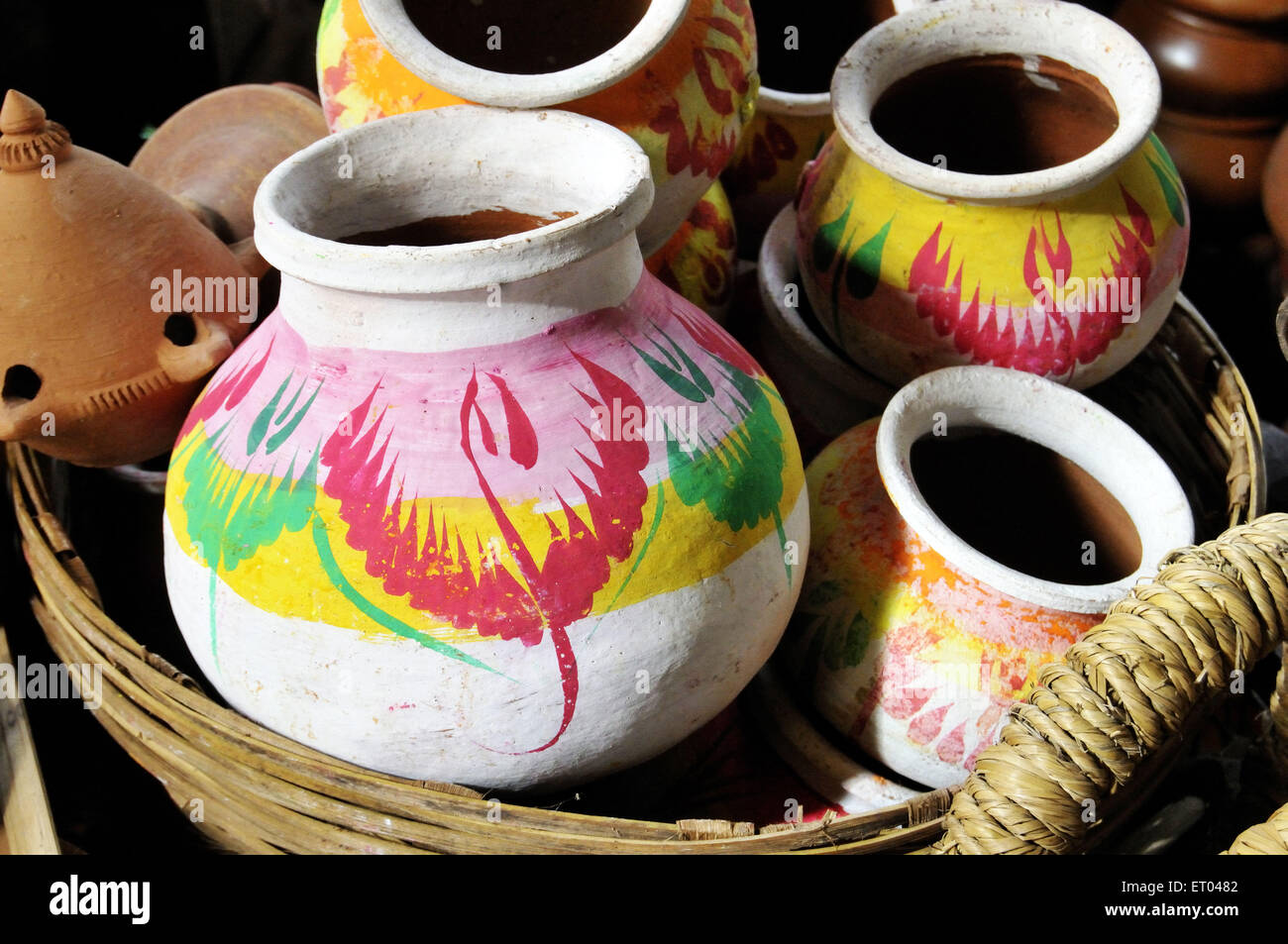 Pots en terre en Inde à Goa mapusa Banque D'Images