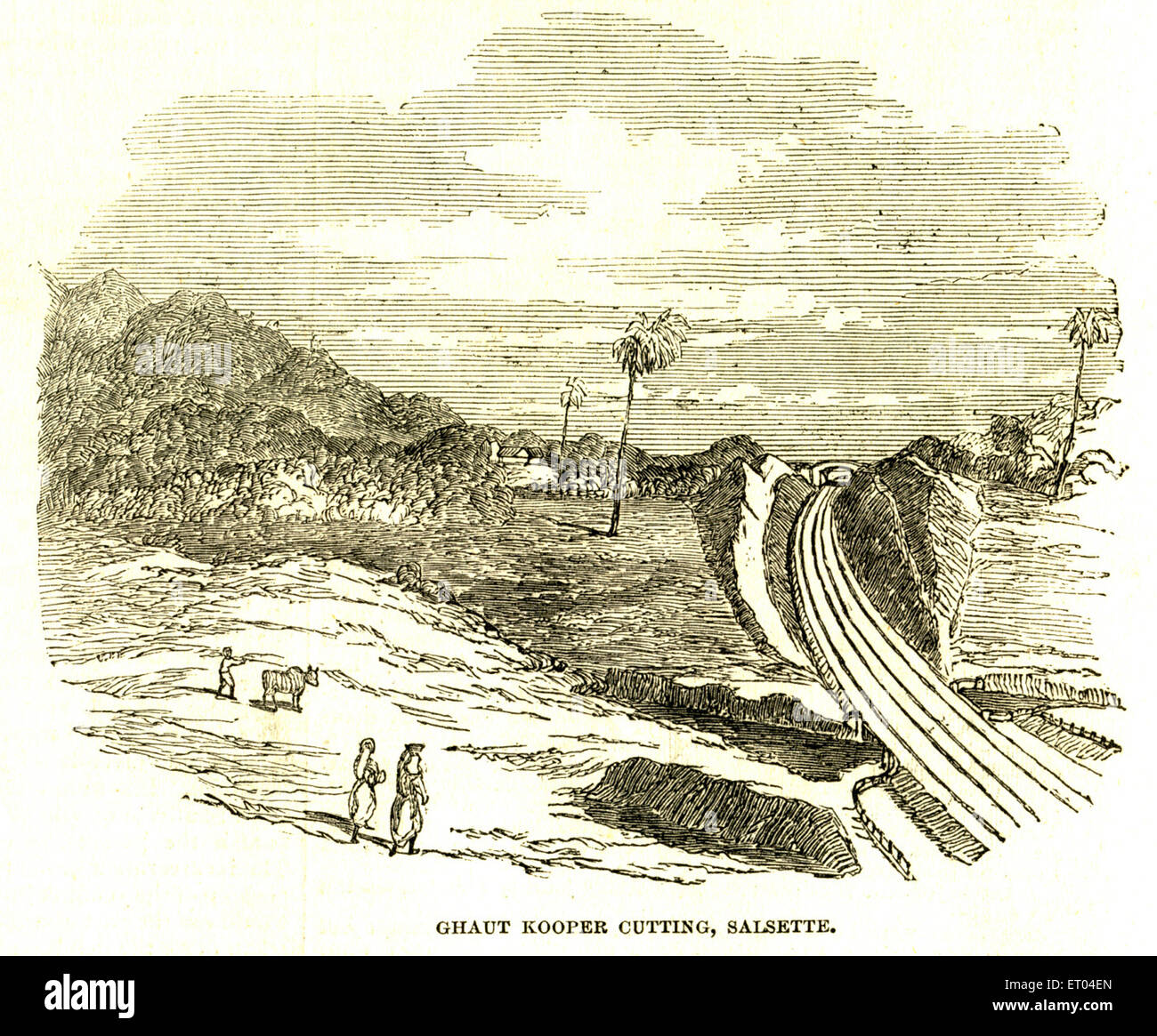 Ghaut Kooper ; coupe Salsette maintenant Nouveau Mumbai ; 4 juin 1853 ; Inde ; Maharashtra Banque D'Images