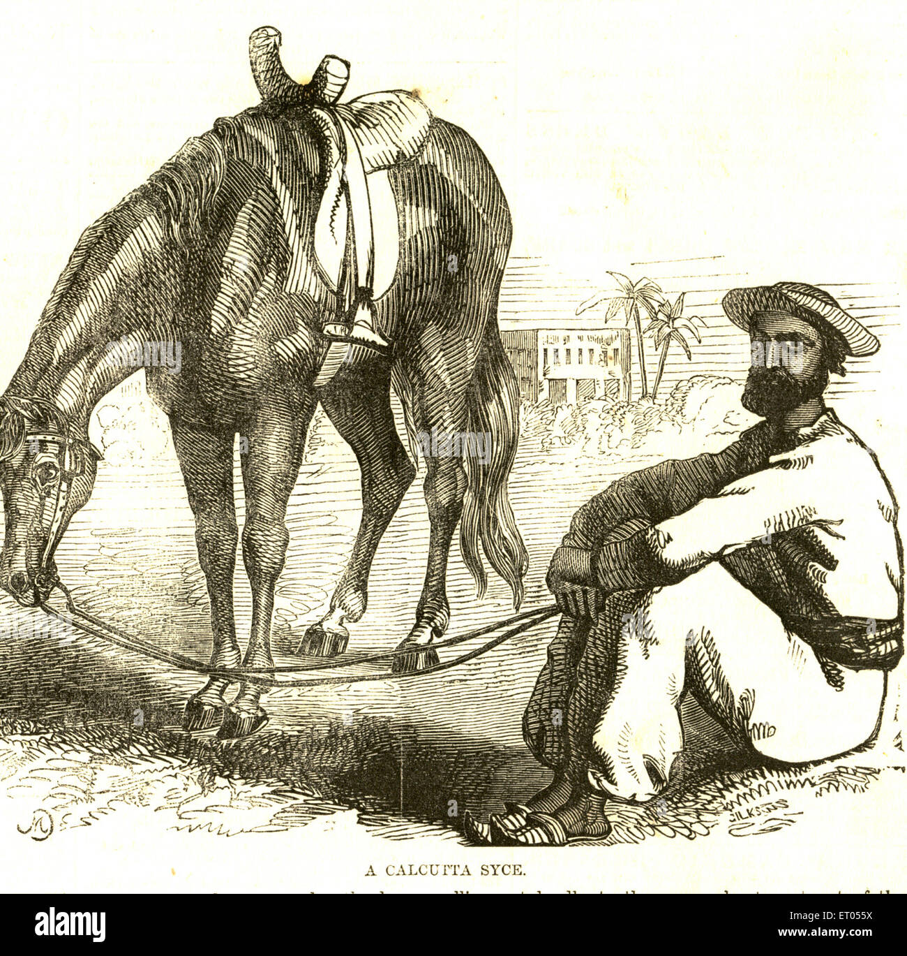 Calcutta syce ; 21 juillet 1858 ; Calcutta Kolkata ; l'ouest du Bengale en Inde ; Banque D'Images