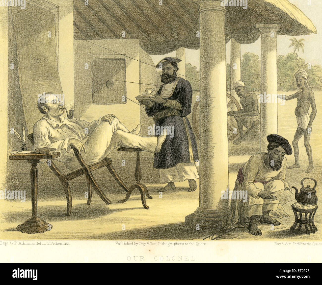 Images indienne coloniale ; notre colonel ; Inde Banque D'Images