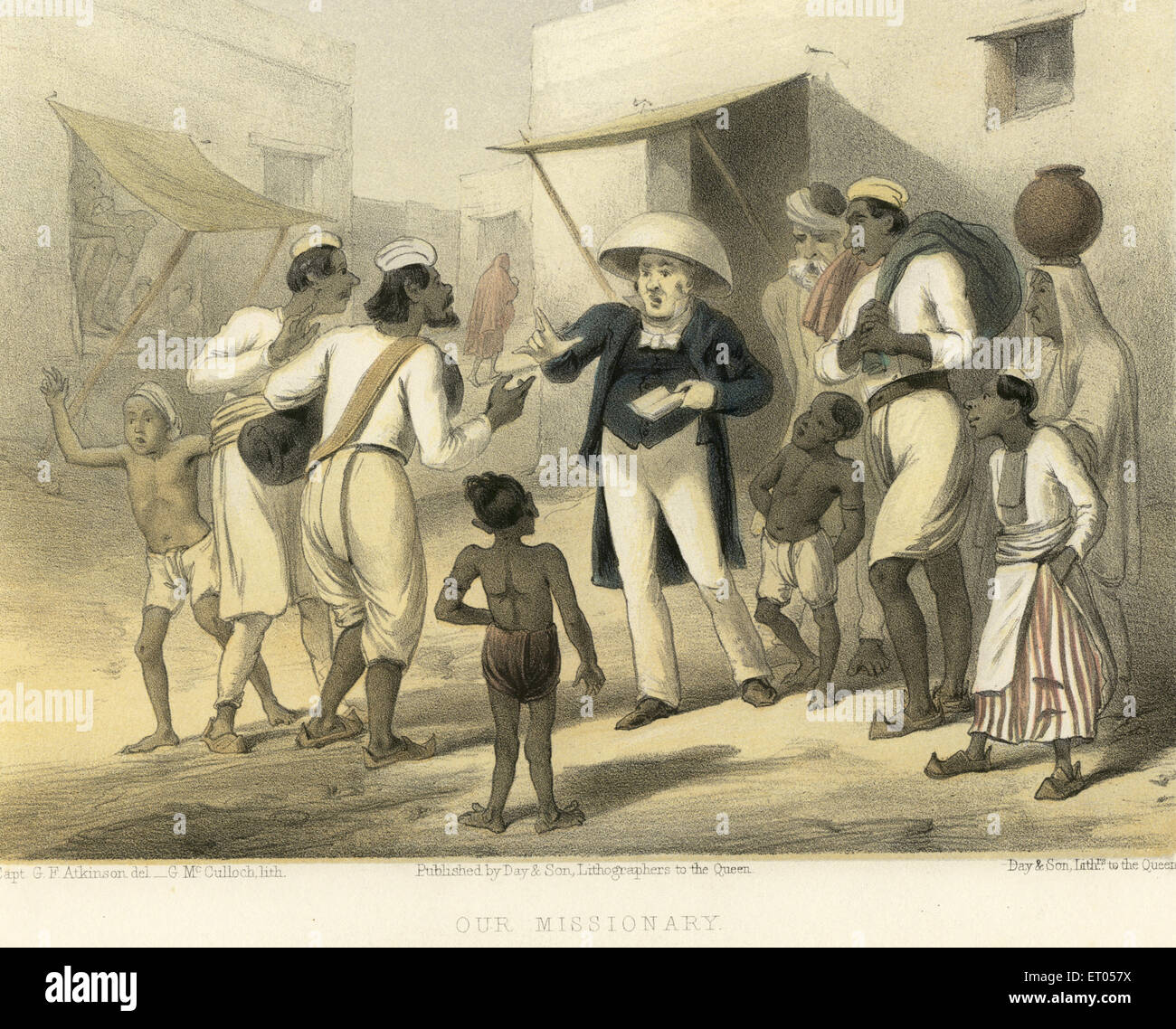 Images indienne coloniale ; notre missionnaire ; Inde Banque D'Images