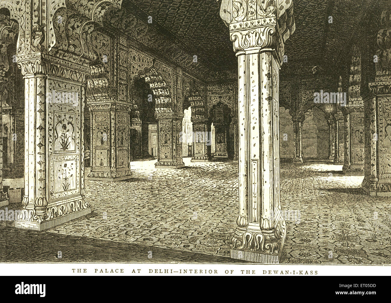 Palace à Delhi ; intérieur de la Dewan I khas ; Inde Banque D'Images
