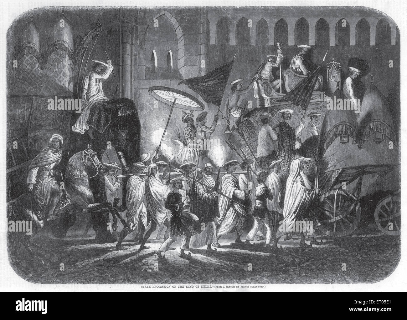 Procession de l'État du roi de Delhi, Inde ; Banque D'Images