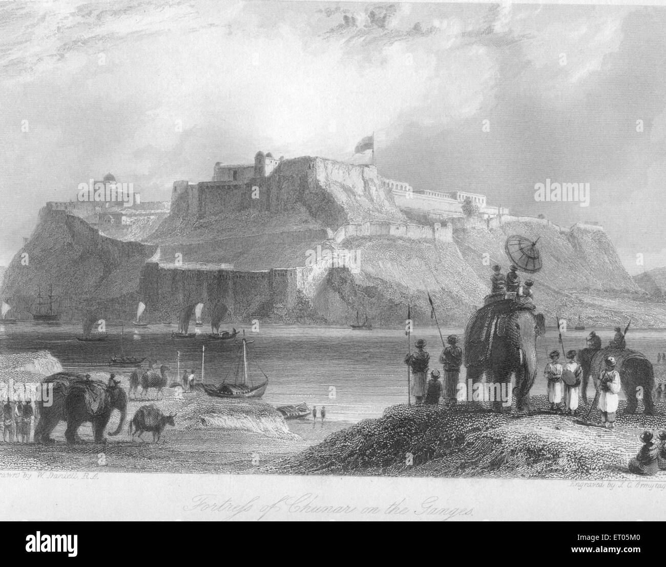Fort de Chunar du Gange ; Uttar Pradesh en Inde ; Banque D'Images