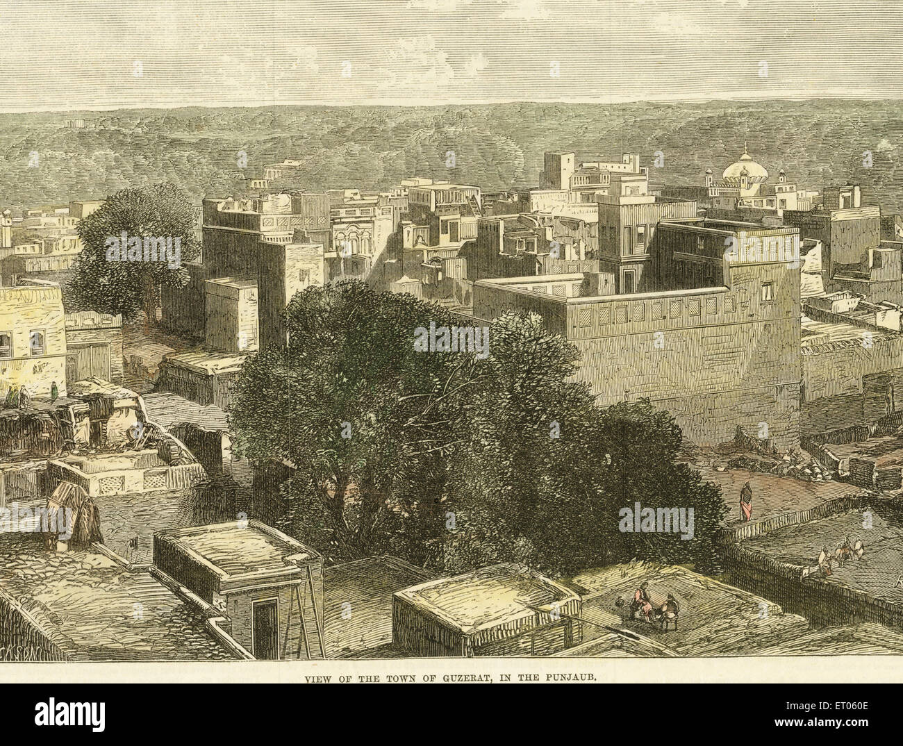 Avis d'une vieille ville de l'Inde ; Banque D'Images