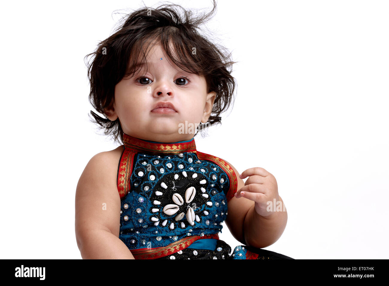 Petite fille joyeuse ; Inde M. n° 765 Banque D'Images