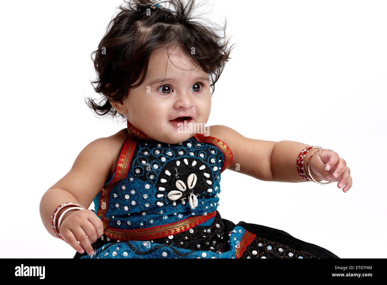 Petite fille joyeuse ; Inde M. n° 765 Banque D'Images