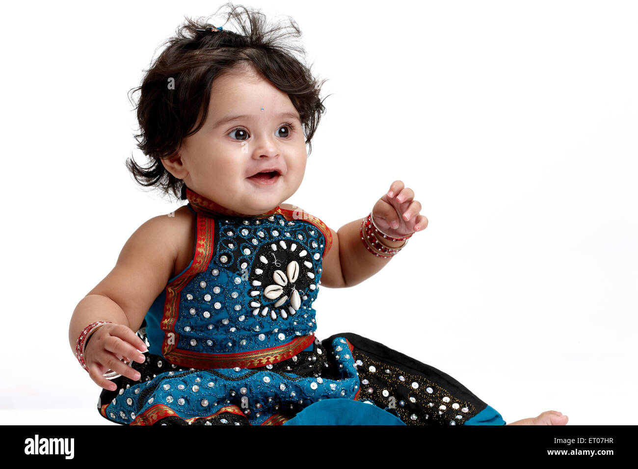 Petite fille joyeuse ; Inde M. n° 765 Banque D'Images