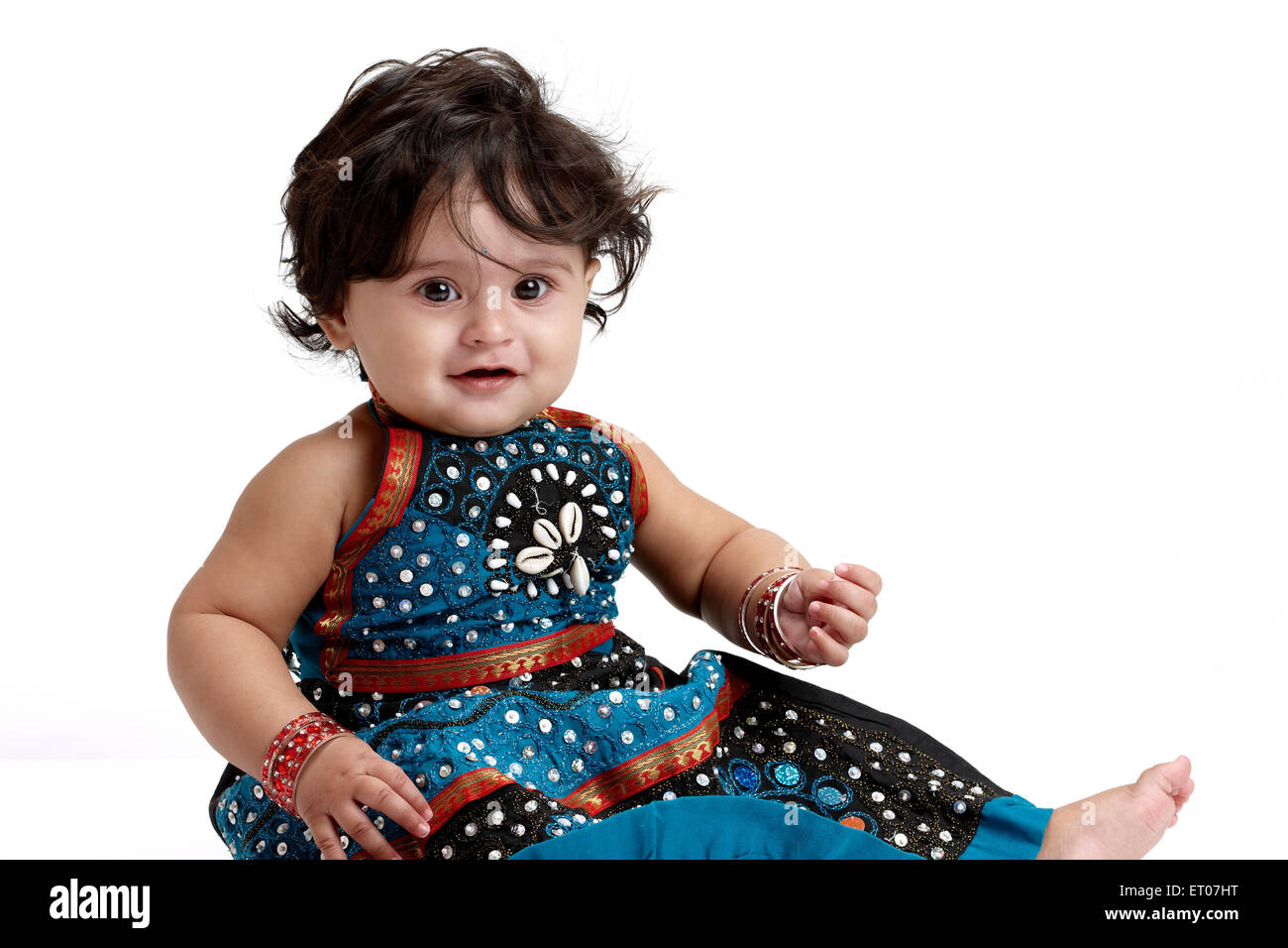 Petite fille joyeuse ; Inde M. n° 765 Banque D'Images