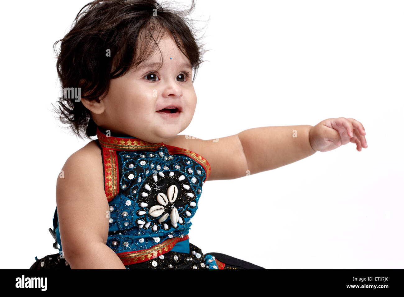 Petite fille joyeuse ; Inde M. n° 765 Banque D'Images