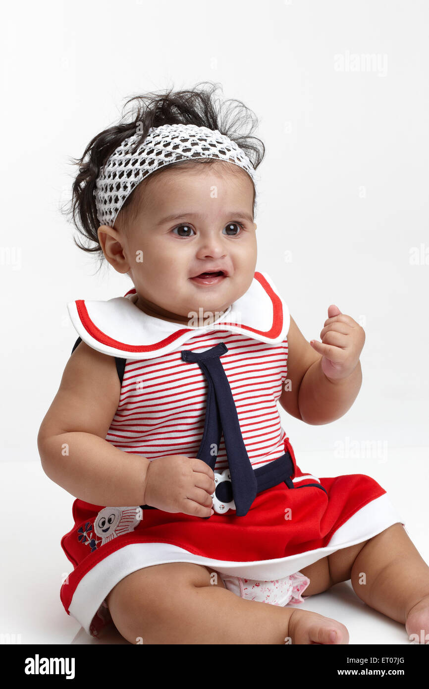 Petite fille joyeuse ; Inde M. n° 765 Banque D'Images