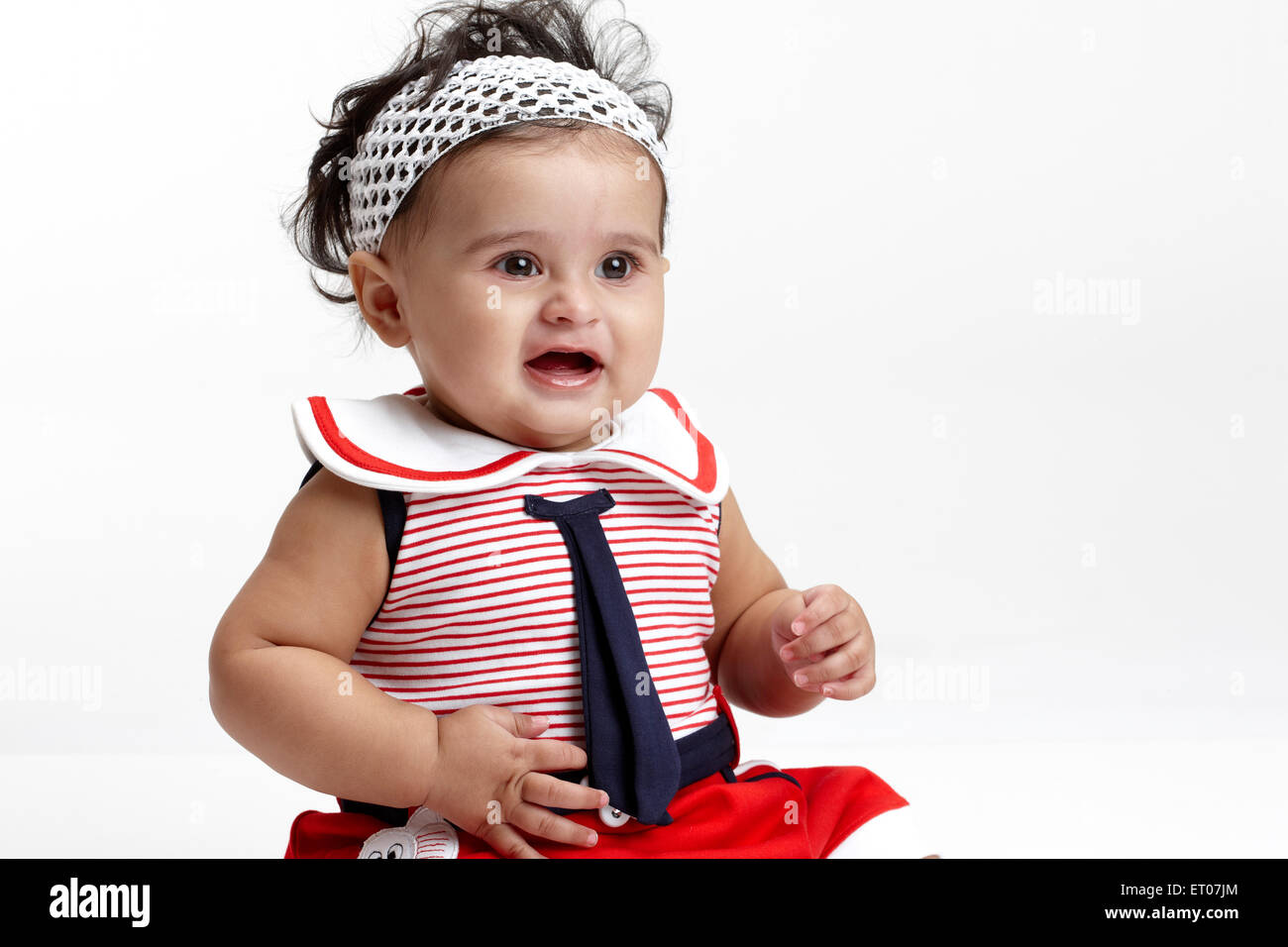 Petite fille joyeuse ; Inde M. n° 765 Banque D'Images