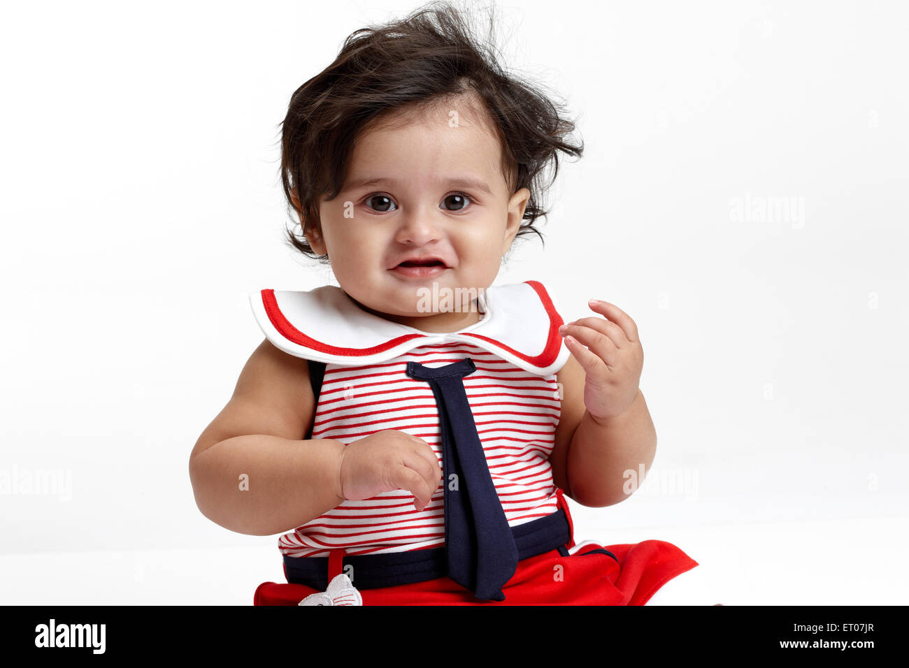 Petite fille joyeuse ; Inde M. n° 765 Banque D'Images