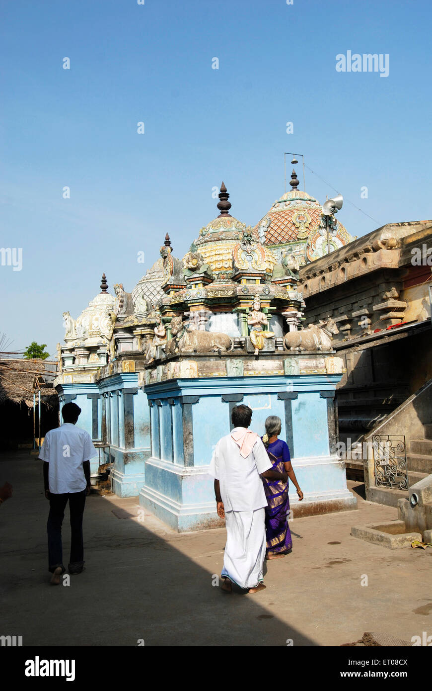 Seigneur Surya est la Suryanar Koil parmi une Navagraha temples construits par le roi Kulothunga Chola I 1100 A.D. ; Thanjavur ; Tamil Nadu Banque D'Images