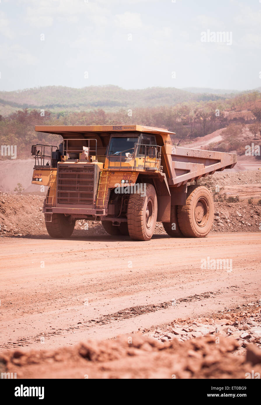 Mining truck à mine de minerai de fer, le Territoire du Nord, Australie Banque D'Images