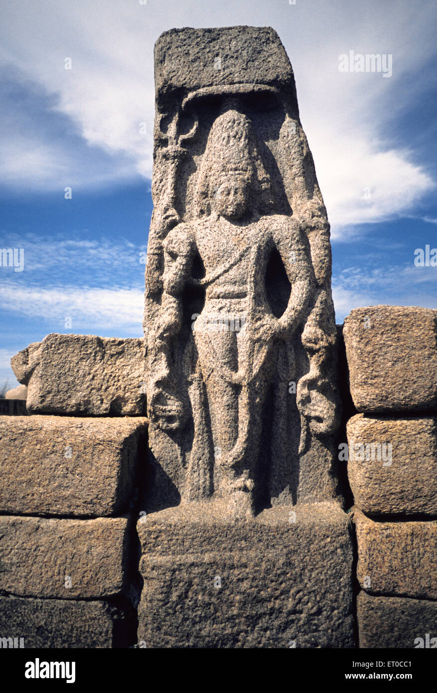 Shiva en shore temple Mamallapuram Mahabalipuram ; ; ; Tamil Nadu Inde Banque D'Images