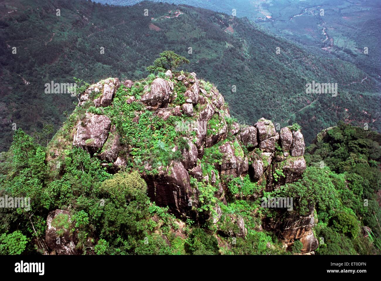 Lambs Rock, Coonoor, Nilgiris, Nilgiri Hills, Western Ghats, Tamil Nadu, Inde, Asie Banque D'Images