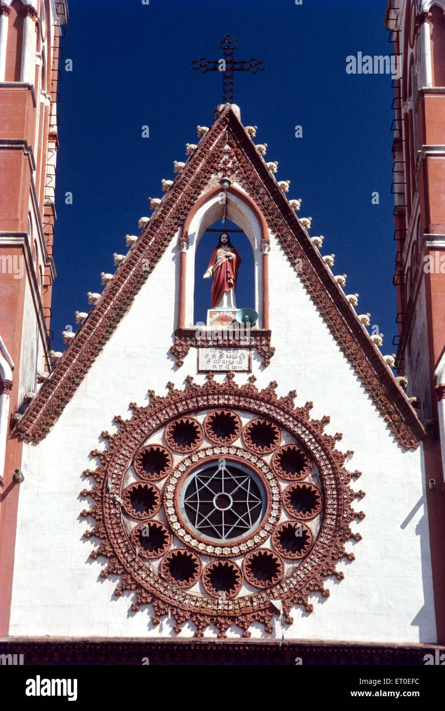 De l'église Sacré-cœur ; Rhône-Alpes ; Tamil Nadu Inde ; Banque D'Images
