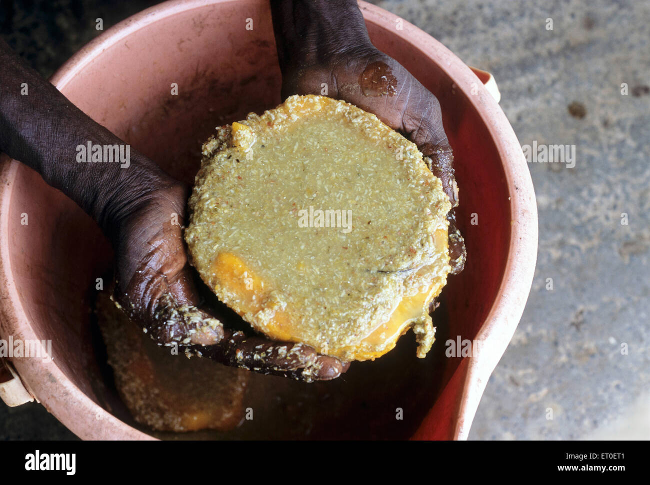 Beurre de noix de coco, Sathyamangalam, éroder, Coimbatore, Tamil Nadu, Inde, Asie Banque D'Images