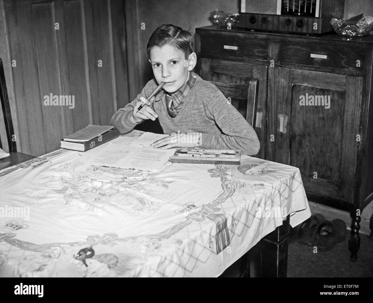 Le club de football de Leicester City Mascot. 21 mars 1954. Banque D'Images