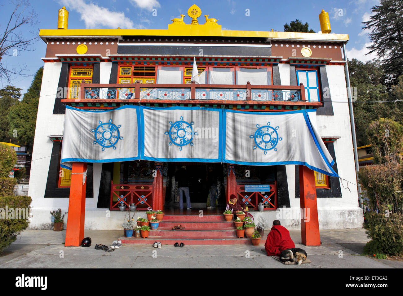 Tchechen Choling Gompa monastère ; Happy Valley ; Mussoorie ; ; ; Uttarakhand Uttaranchal Dehradun Inde Banque D'Images