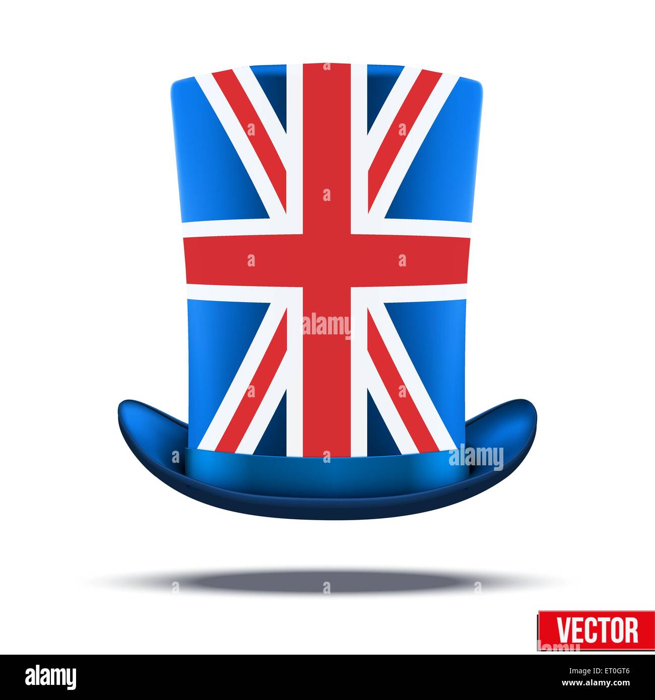 Carter chapeau avec un drapeau britannique Illustration de Vecteur