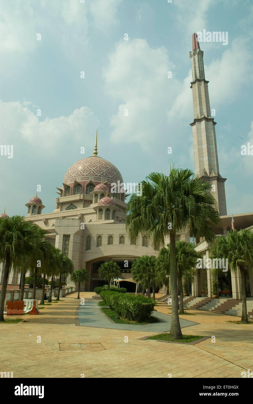 Masjid Putra, Mosquée Putra, Putrajaya Wilaya, ville de Putrajaya, Putrajaya, Malaisie, Asie Banque D'Images