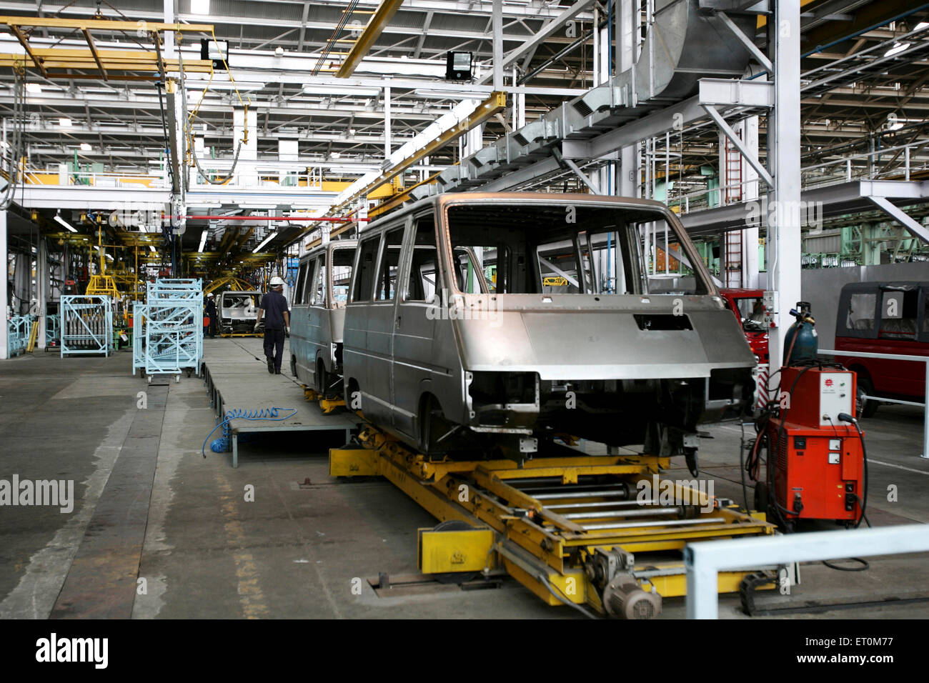 Corps de nouvelle gamme de véhicule commercial introduit à l'usine de Tata Motors ; Pimpri Pune Maharashtra près ; Inde ; Banque D'Images