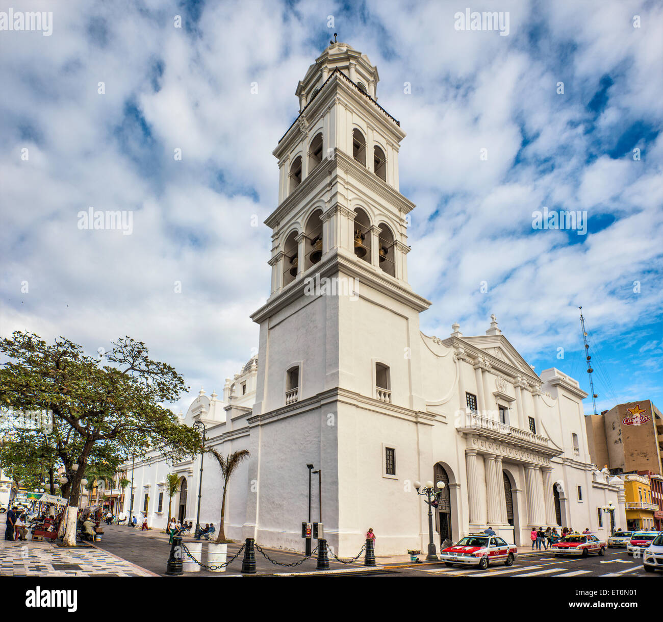 Catedral de Nuestra Senora de Santa Cruz, de la Plaza de Armas (zocalo) à Veracruz, Mexique Banque D'Images